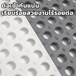 ซื้อ 4 แถม 4!แผ่นกันลื่น30*30cm ระบายน้ำได้เร็วไม่สะสมน้ำ แผ่นจิ๊กซอว์กันลื่นในห้องน้ำ DIY กันน้ำกันลื่น