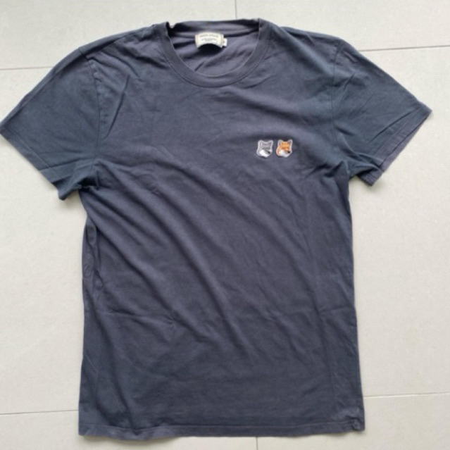 เสื้อ maison kitsune Double fox head patch ของแท้สภาพสวย