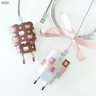 DADDY | Purrkats Charger Sticker Type - C ( 20 W ) สติกเกอร์แปะหัวชาร์จ สุดน่ารัก