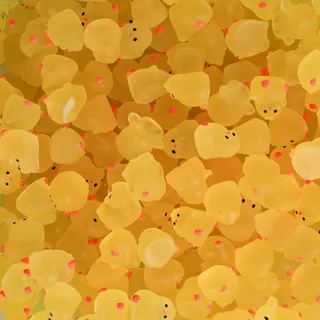 ไก่สีเหลืองอ้วนกลมน่ารัก 30/50 ตัว - ของเล่นเรืองแสงในที่มืด ของตกแต่งโต๊ะทำงานสุดสร้างสรรค์ ของขวัญวันหยุดสำหรับเด็ก