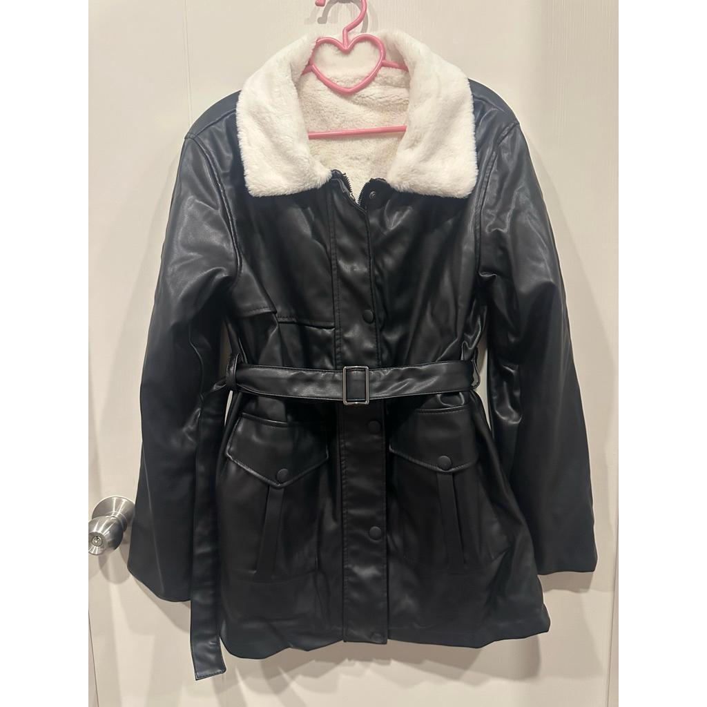 Jacket หนัง PU กันหนาว