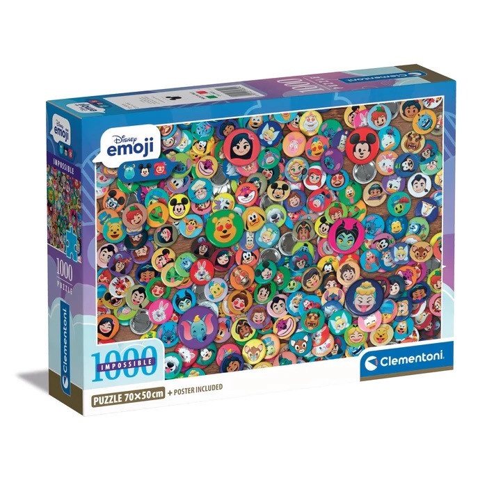 CLEMENTONI: Impossible Puzzle - Disney emoji (1000 Pieces) [Jigsaw Puzzle]