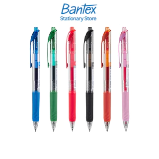 Bantex ปากกาลูกลื่น 0.5 มม.ปากกาเจล 6 สี รุ่นเขียนลื่นพิเศษ แห้งไว ไม่ซึมเปื้อน Pentel EnerGel