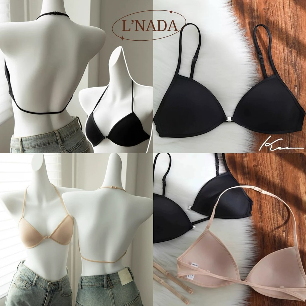 L'NADA【พร้อมส่ง】บราเรียบหรูทรงสามเหลี่ยม ไร้โครงใส่สบายสินค้าคุณภาพที่ต้องมี มี3สี (2637บราสามเหลี่ยม)