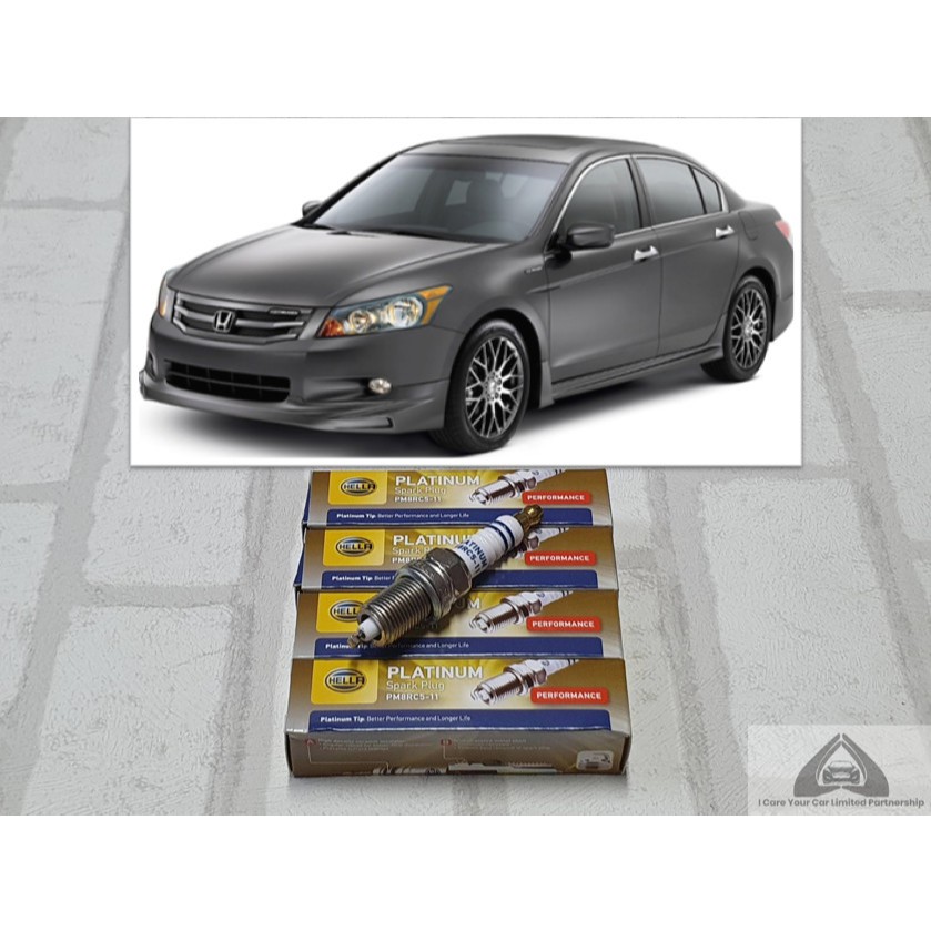 หัวเทียน แพลทตินัม Honda Accord Gen 8 CU ( 2008 - 2012 ) จำนวน 4 หัว ระยะใช้งาน 60000 กม : Hella PM8
