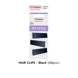 TITANIA กิ๊บติดผม Hair clips (30 ชิ้น) สีดำ นำเข้าจากเยอรมัน