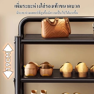 ชั้นวางรองเท้าแบบพับได้ในครัวเรือนหลายชั้นหลายขนาดเสริมสามารถใช้โดยไม่ต้องเปิดการติดตั้ง