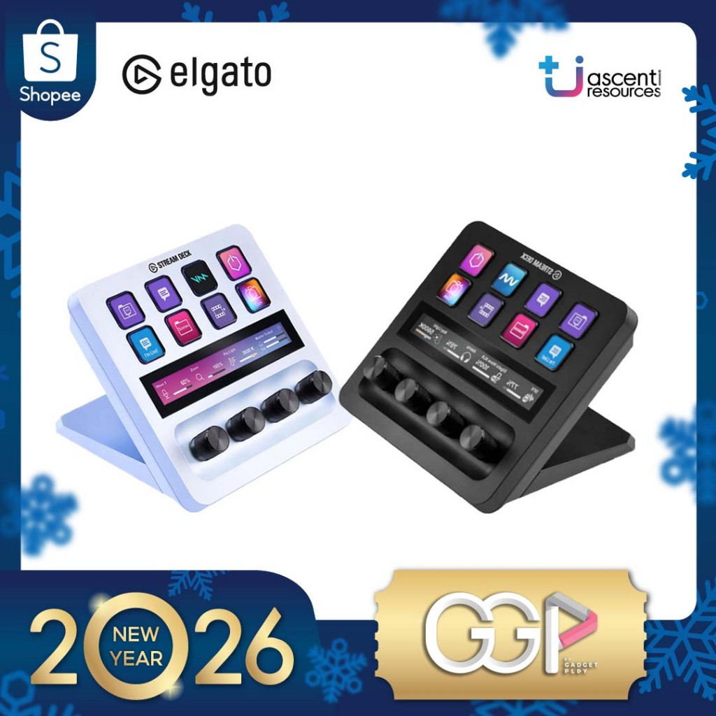 ELGATO STREAM DECK+ STREAMDECKPLUS BLACK/WHITE สตรีมเด็ค คีย์ลัดเพื่อความรวดเร็ว [กรุงเทพฯเลือกส่งด่วนได้]