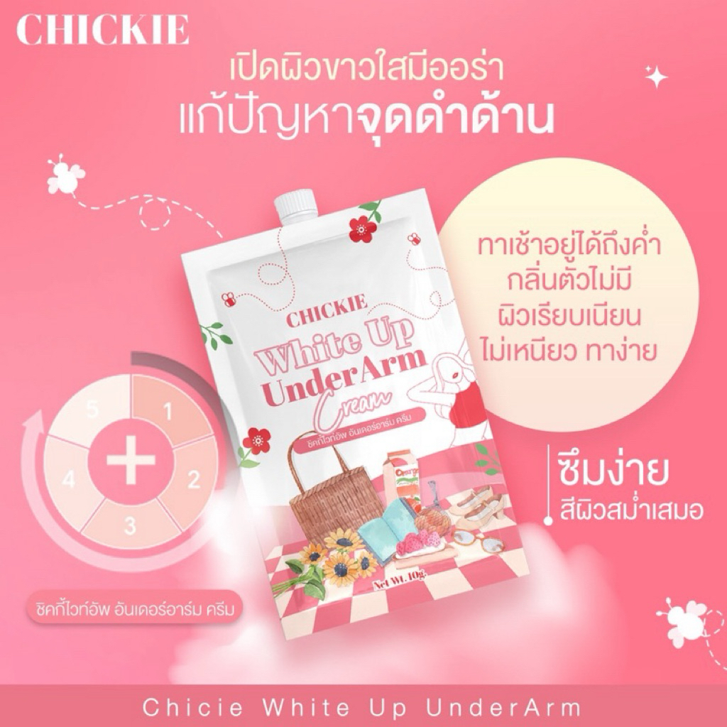 ชิคกี้ไวท์อัพ รักแร้ขาว ลดกลิ่นตัว (1ซอง10กรัม) ราคา ถูกที่สุด ดีลบีเคเค แกลเลอรีภาพที่ 2