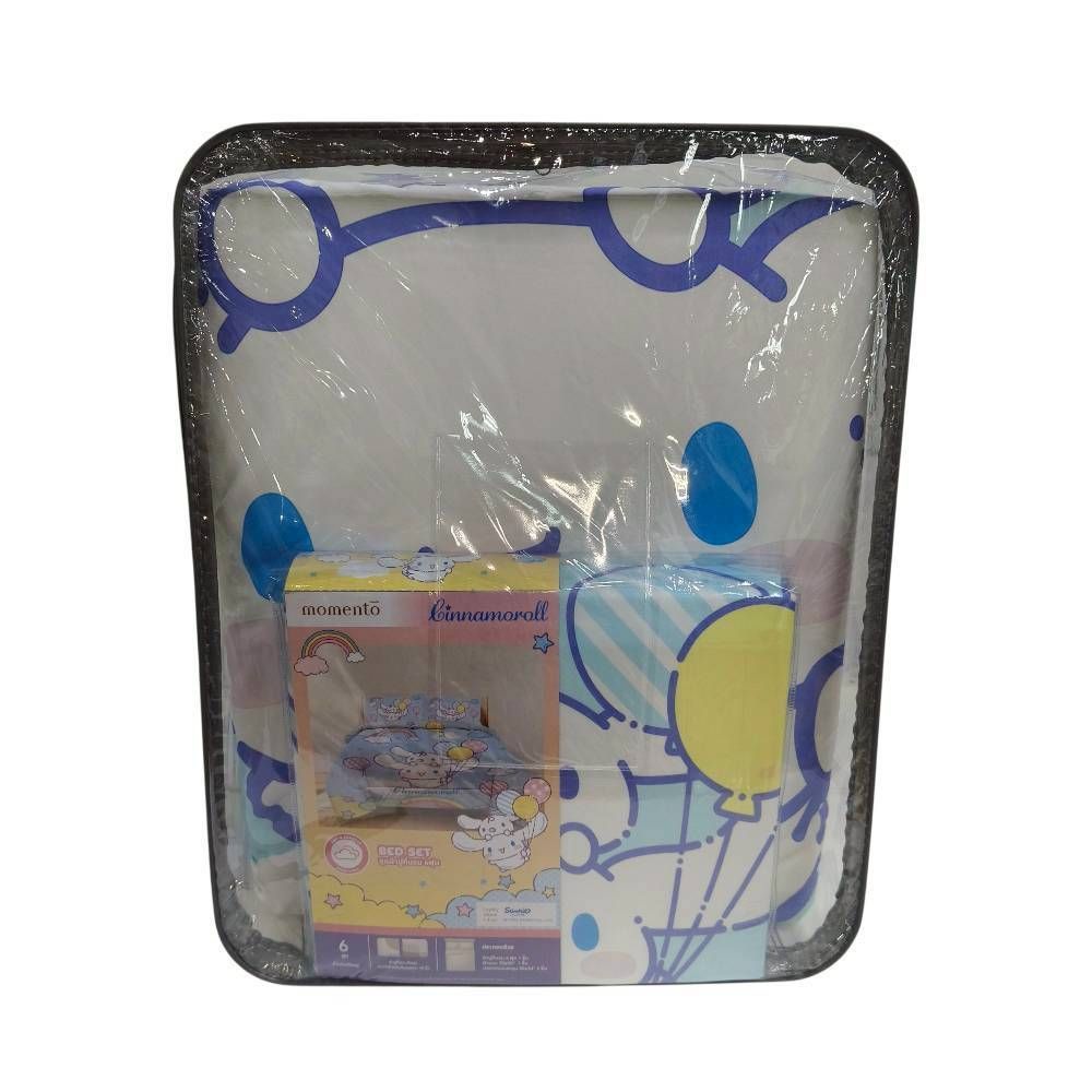 MOMENTO ชุดเซตที่นอนลายซินนามอนโรล ผ้าปู + ผ้านวม ขนาด 6 ฟุต