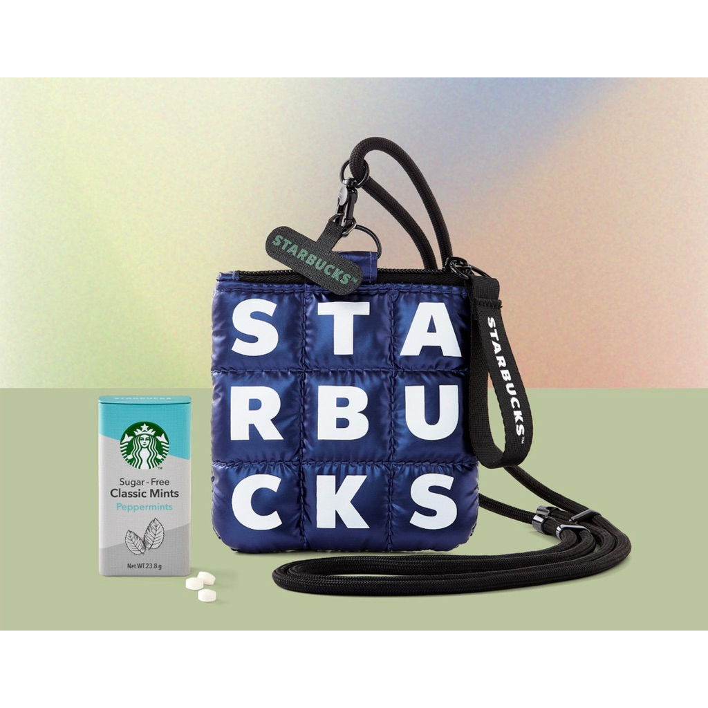 Metallic Pouch (Navy Blue/Green) Set with Sugar-free Classic Mints(พร้อมลูกอม)
