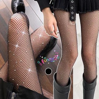 BunnyJ 💎ถุงน่องติดเพชร🔥 ถุงน่องตาข่ายดีเทลติดเพชร วิบวับแบบตัวมารดา! ✨ พร้อมส่งในไทย