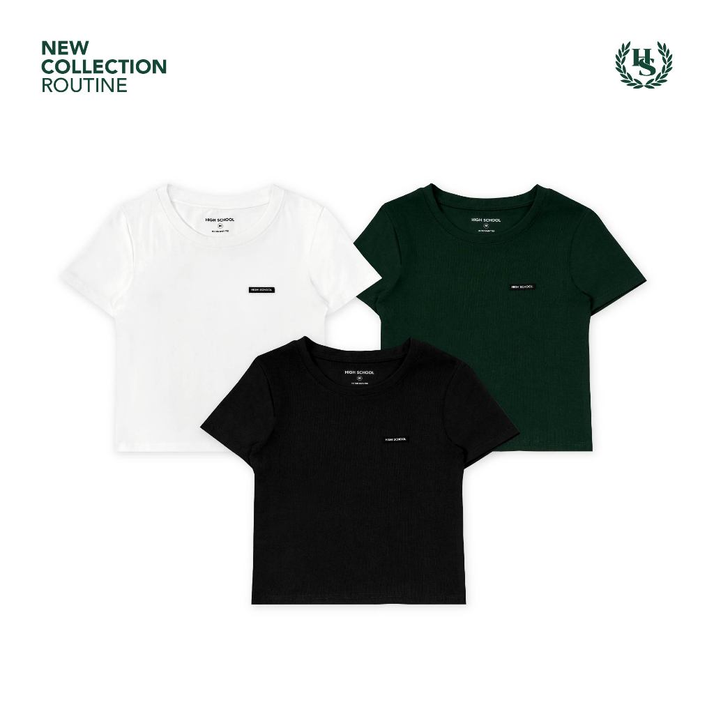 Highschool Basic Collection : Routine Tag Baby Tee เสื้อยืดเบบี้ทีแท็กไฮสคูล - TPG05815