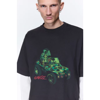 H&M(เอชแอนด์เอ็ม) เสื้อยืดทรงโอเวอร์ไซส์ Men Oversized Fit T-shirt 1159823_16