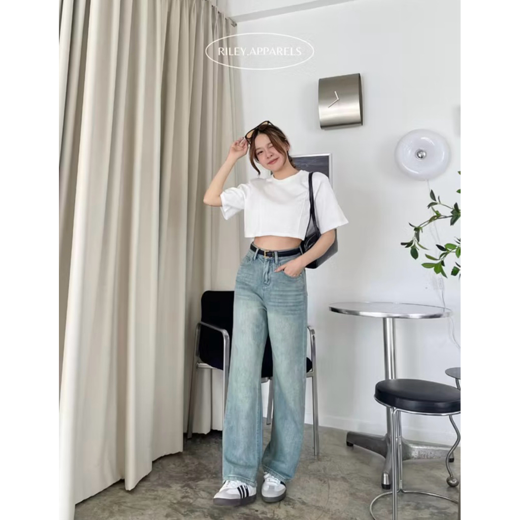 Riley กางเกงยีนส์ สี fade blue jeans 👖 มือสอง สภาพดี ใส่1ครั้ง