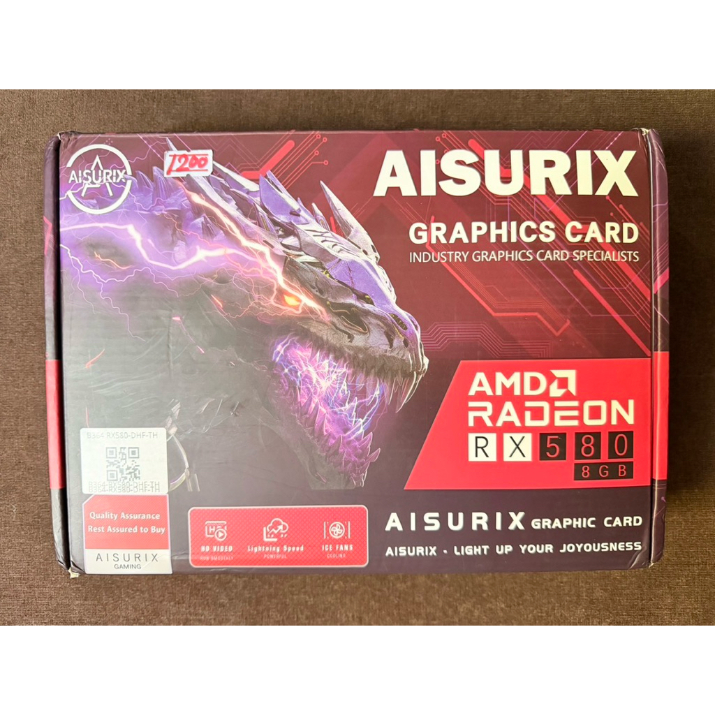 กล่องการ์ดจอ Aisurix rx 580