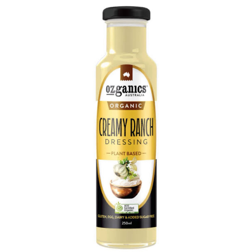 Ozganics Creamy Avocado Dressing/Balsamic Dressing/Creamy Ranch Dressing 250ml