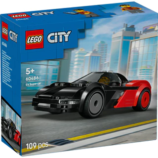 LEGO City 60486 EV Supercar (109pcs.), Building Blocks, Kids Toy