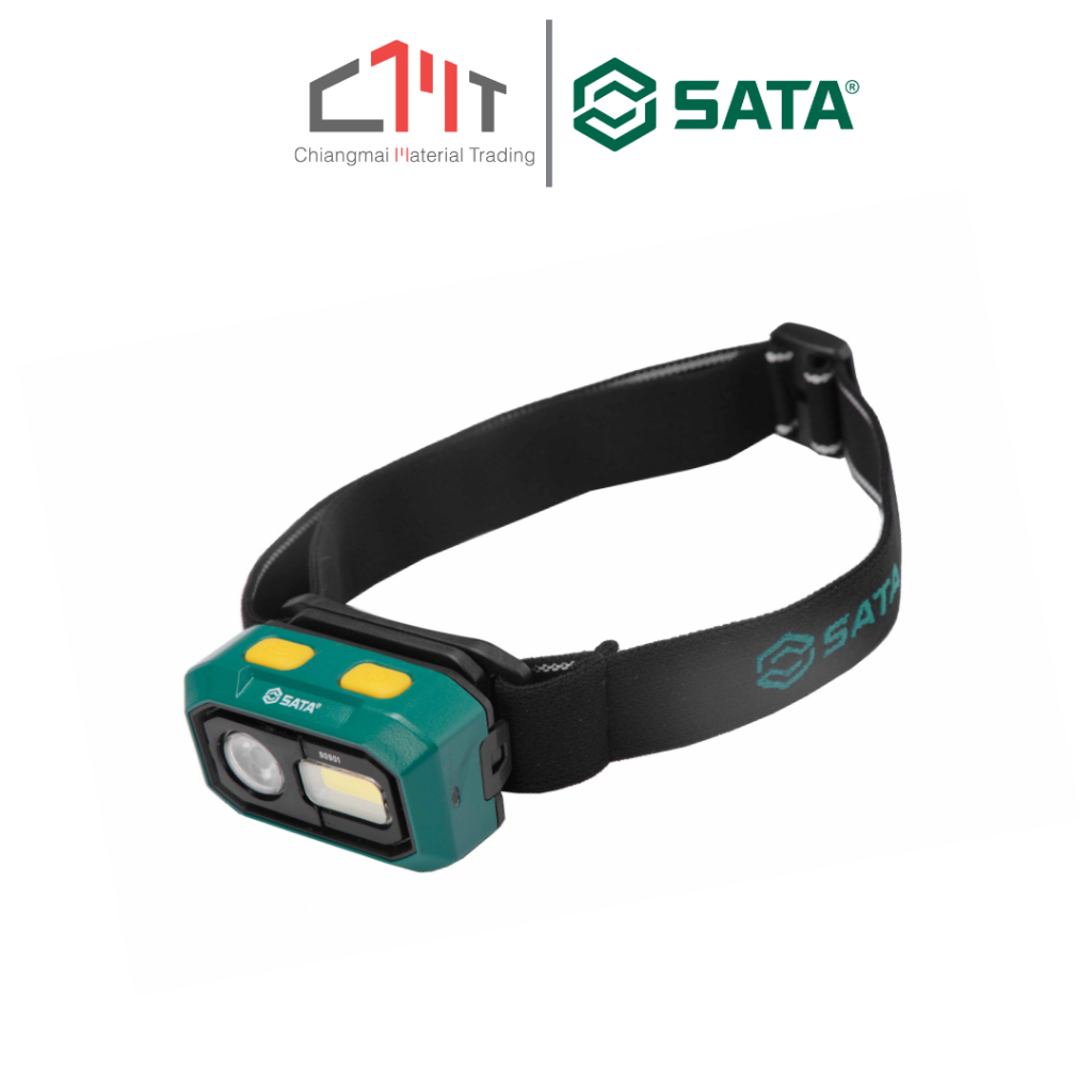 SATA ไฟฉายแอลอีดี แบบรัดติดหน้าผาก No.90901 (Dual Purpose Headlamp, AAA Battery)