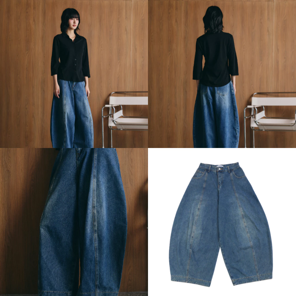 EVERYDAY - Blanc Jeans กางเกงยีนส์บาเรลทรงใหญ่