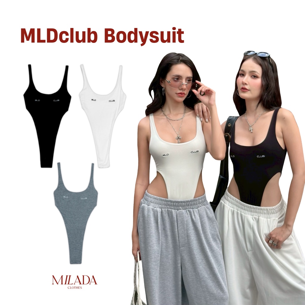 MLDclub bodysuit บอดี้สูทเซ็กซี่เว้าสูง (1038)