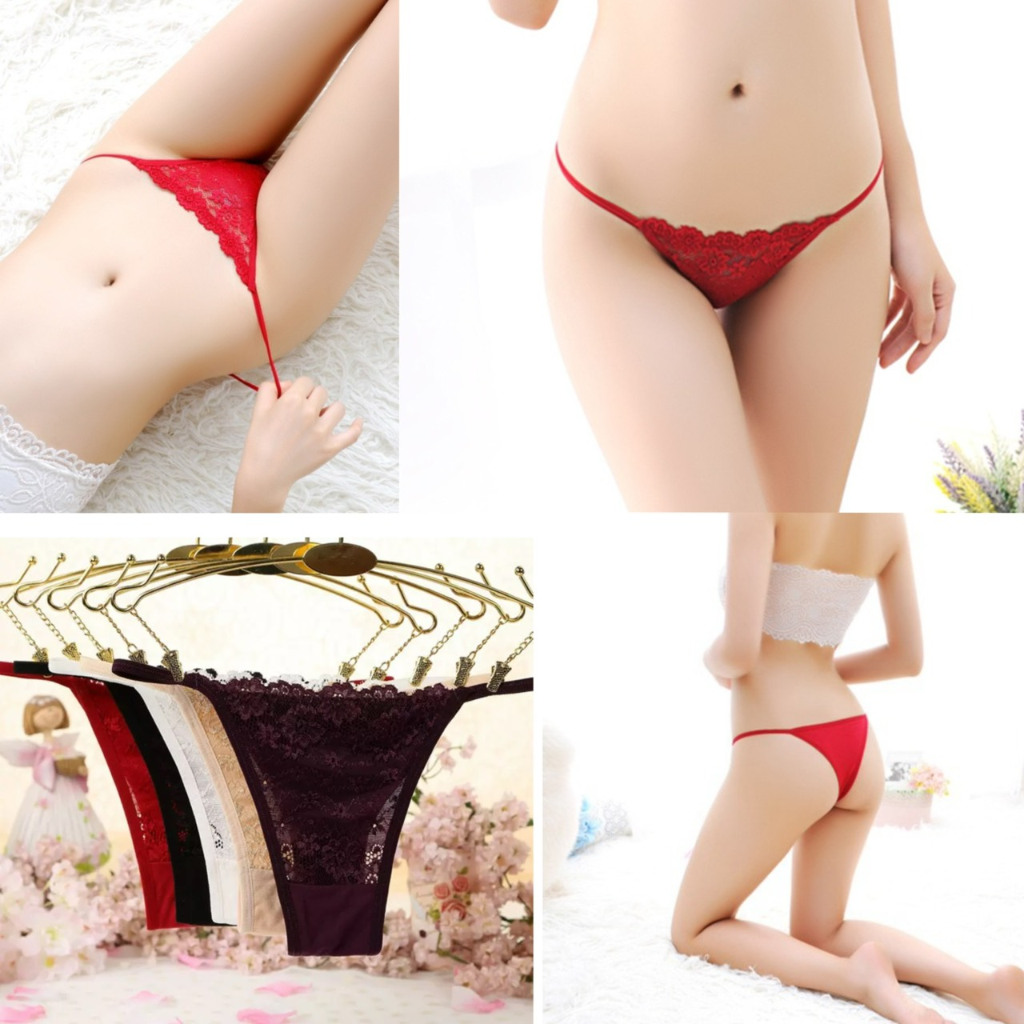 (Ladybragi)👙A-84 กางเกงในลูกไม้ กางเกงในเซ็กซี่ สายฝอ ใส่ยั่วๆ แบบสวม ใส่สบาย พร้อมส่ง