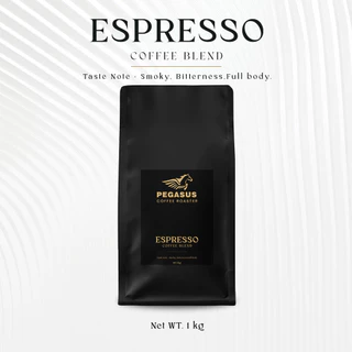 Pegasus Espresso เมล็ดกาแฟคั่วเข้ม 1000g