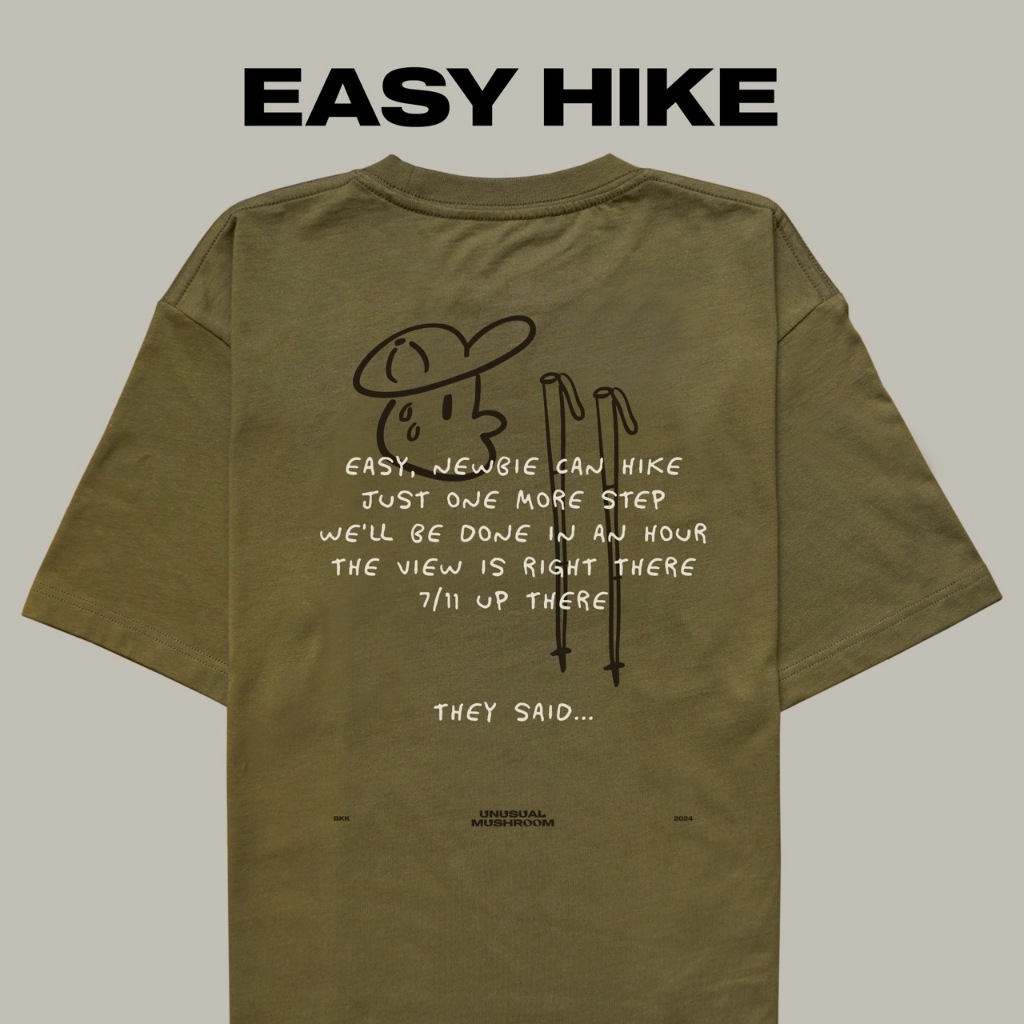 UNUSUAL MUSHROOM - EASY HIKE TEE - เสื้อยืดลายกราฟฟิค