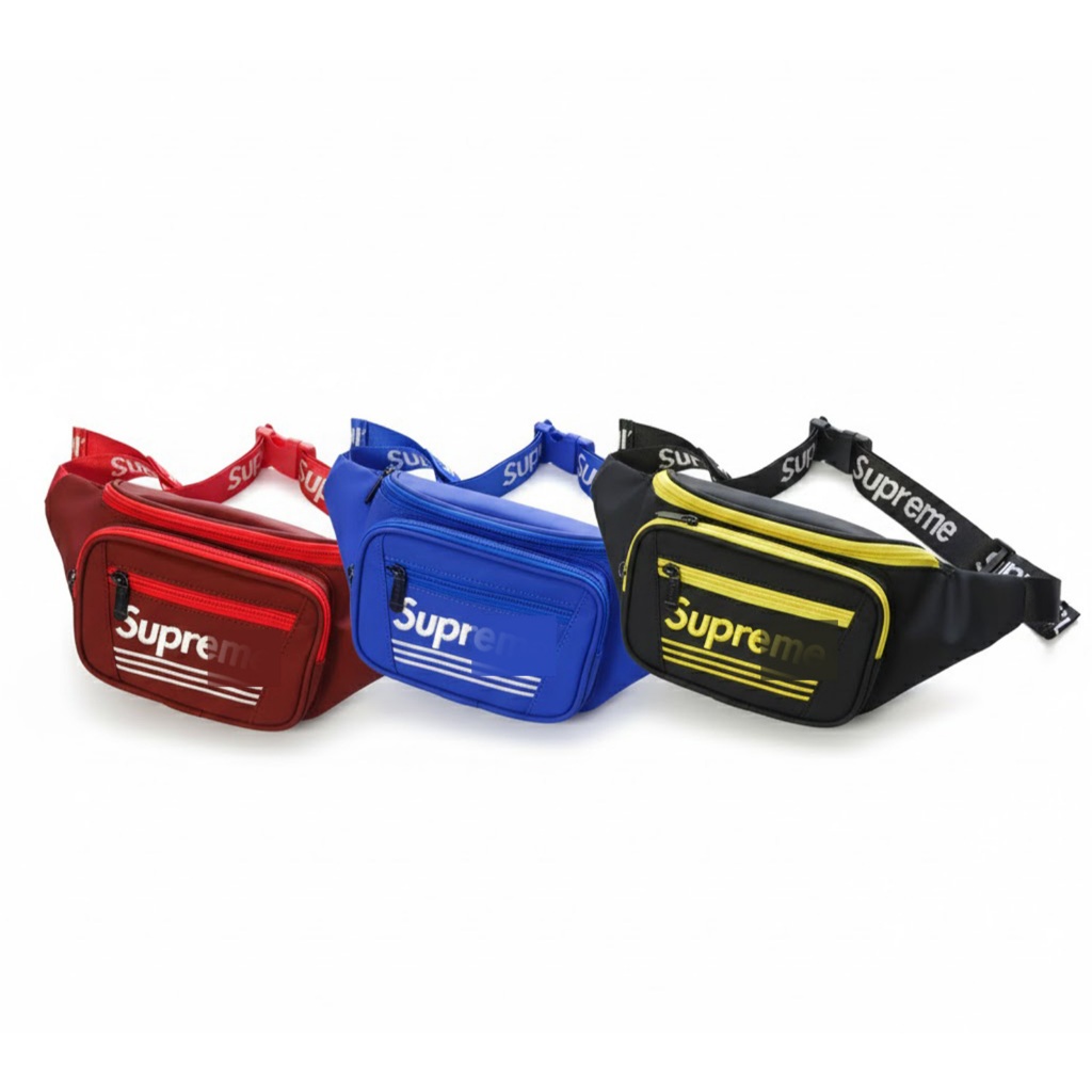 SP15152 waistpouch คาดเอว/คาดอก หนังด้าน กันน้ำ ปักโลโก้ด้านหน้าใหญ่ๆ สายทอโลโก้ ราคา ถูกที่สุด ดีลบีเคเค