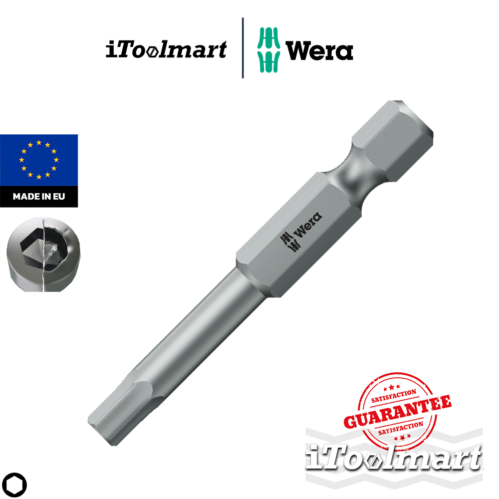 WERA ดอกไขควงหกเหลี่ยม 840/4 Z Hex-Plus ยาว 50 mm (มีหลายขนาดให้เลือก)