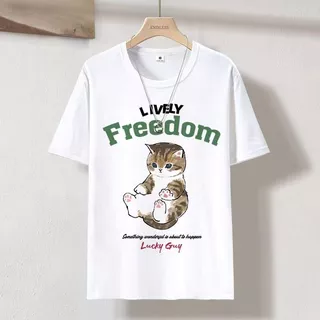 เสื้อยืดคอกลม แขนสั้น สกรีนลายแมว มี4แบบ ES475-ES478