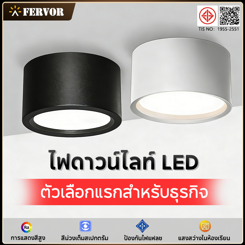 โคมพาแนล (ติดลอย) โคมไฟดาวน์ไลท์ 5W 7W 12W Downlight Panel LED สำนักงาน ห้าง บ้านพักอาศัย โรงแรม