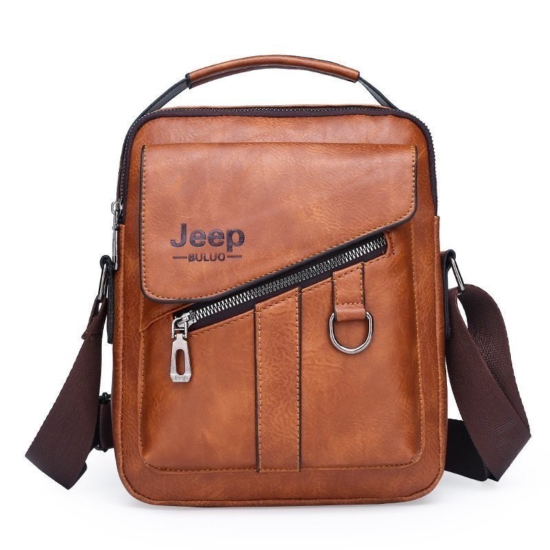 กระเป๋าสะพายข้าง คุณผู้ชาย Jeep Buluo หนังPU ขนาด10นิ้ว ส่งจากไทย (ซิปปาด)
