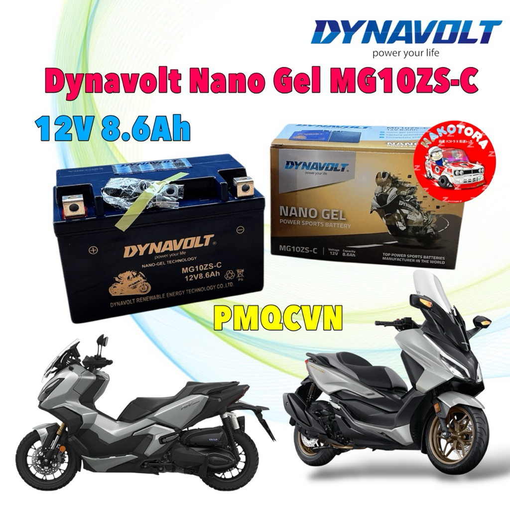 แบตเตอรี่ Dynavolt Nano Gel 8.6Ah MG10ZS-C FORZA 300 350 ADV350 ปี2018-2025  ประกัน18เดือน