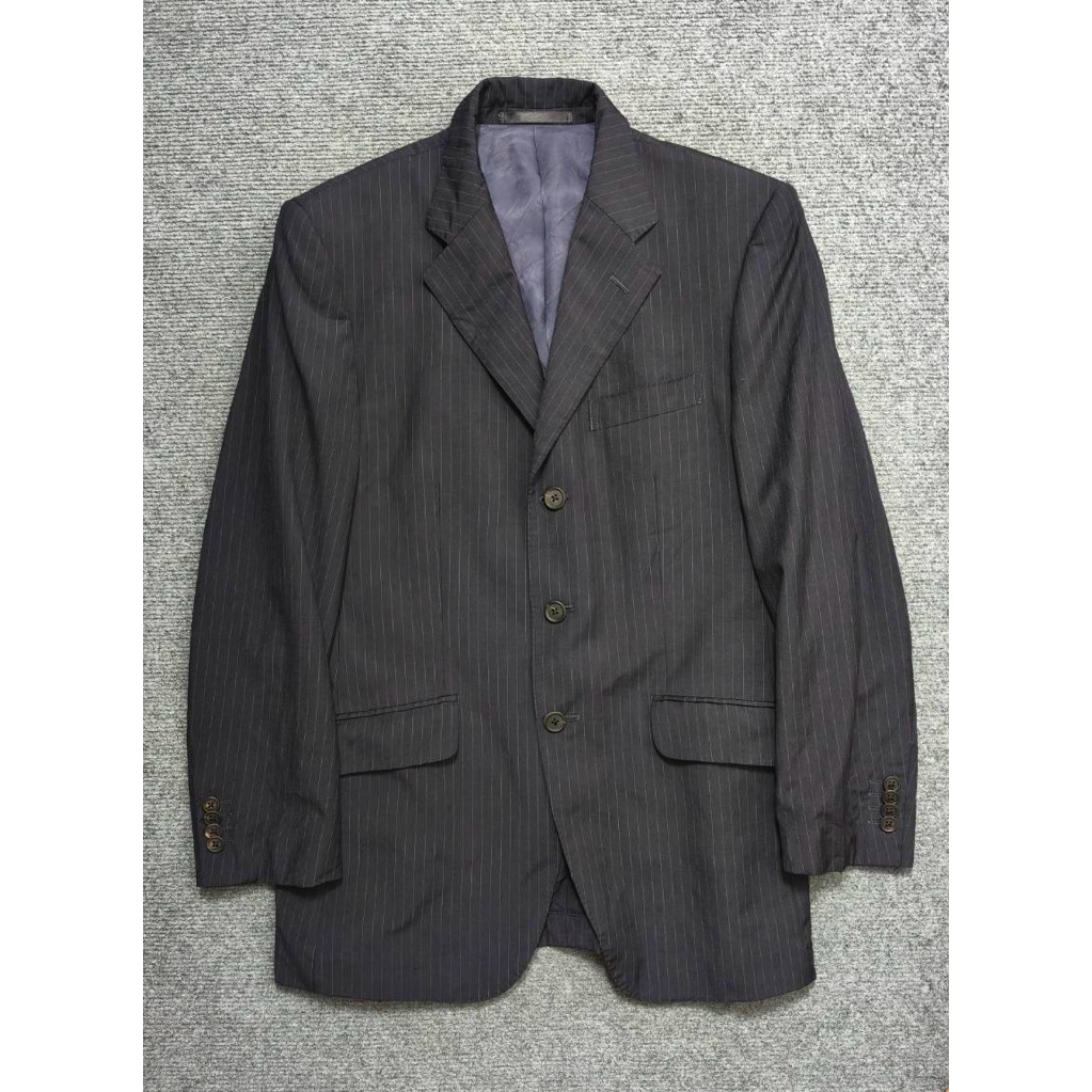 navy stripe wool jacket paul..