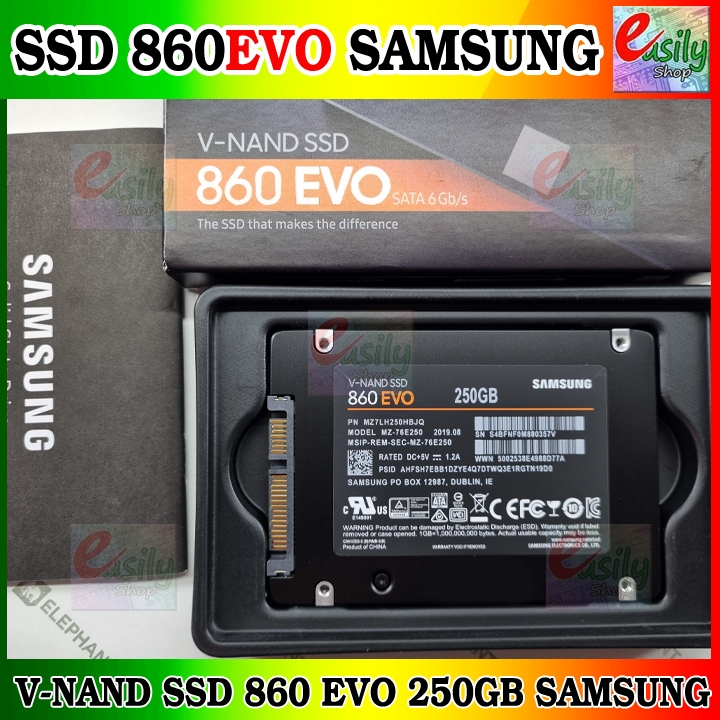 SSD Samsung 860 EVO Samsung ความจุ 256GB (ใหม่เก่าเก็บ มือสอง)