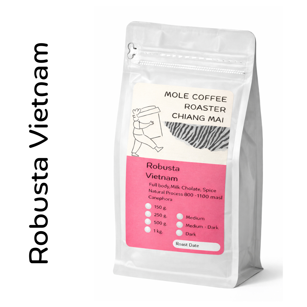 เมล็ดกาแฟคั่ว โรบัสต้า พรีเมียม เวียดนาม (Espresso) ส่งไว คั่วใหม่
