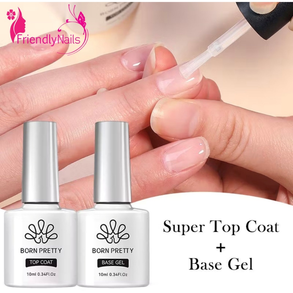 น้ำยาท็อปโค้ทเจล (Top Coat / Base Coat) แบรนด์ BORN PRETTY ใช้สำหรับงานทาเล็บเพื่อความเงางาม