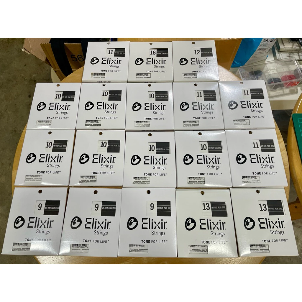 สายแยก Elixir สายกีต้าร์ปลีก สายเดี่ยวเคลือบกันสนิม Elixir Anti-Rust Plain Steel กีต้าร์ไฟฟ้า / กีต้าร์โปร่ง ของแท้ 100%