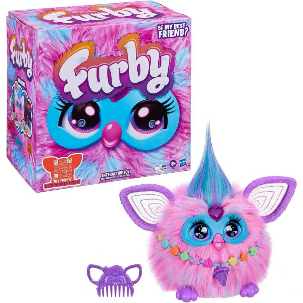 [พร้อมส่ง] พูดภาษาอังกฤษ Furby Cotton Candy Pink & Blue Plush and Galaxy glow in the dark เฟอร์บี้ของแท้