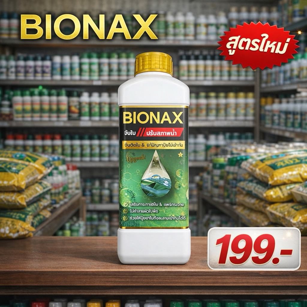 สารจับใบปรับสภาพน้ำ BIONAX 1 ลิตร (B1)