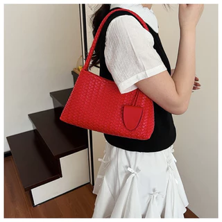 (พร้อมส่ง 🛻) กระเป๋าลายสาน 🍈 ✿ 👜✨กระเป๋าสะพายข้าง มีกระเป๋าแถมข้างใน เก๋มาก