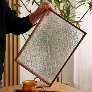 ถาดไม้รูปสี่เหลี่ยมผืนผ้าสำหรับใส่ดอกแอปเปิ้ลป่า ถาดไม้สำหรั…