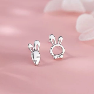 (1ข้าง)จิวหูกระต่ายแครอท ต่างหูแบบเกลียวหมุนมีห้อย ก้าน0.8mm จิวแฟชั่น จิวเกาหลี