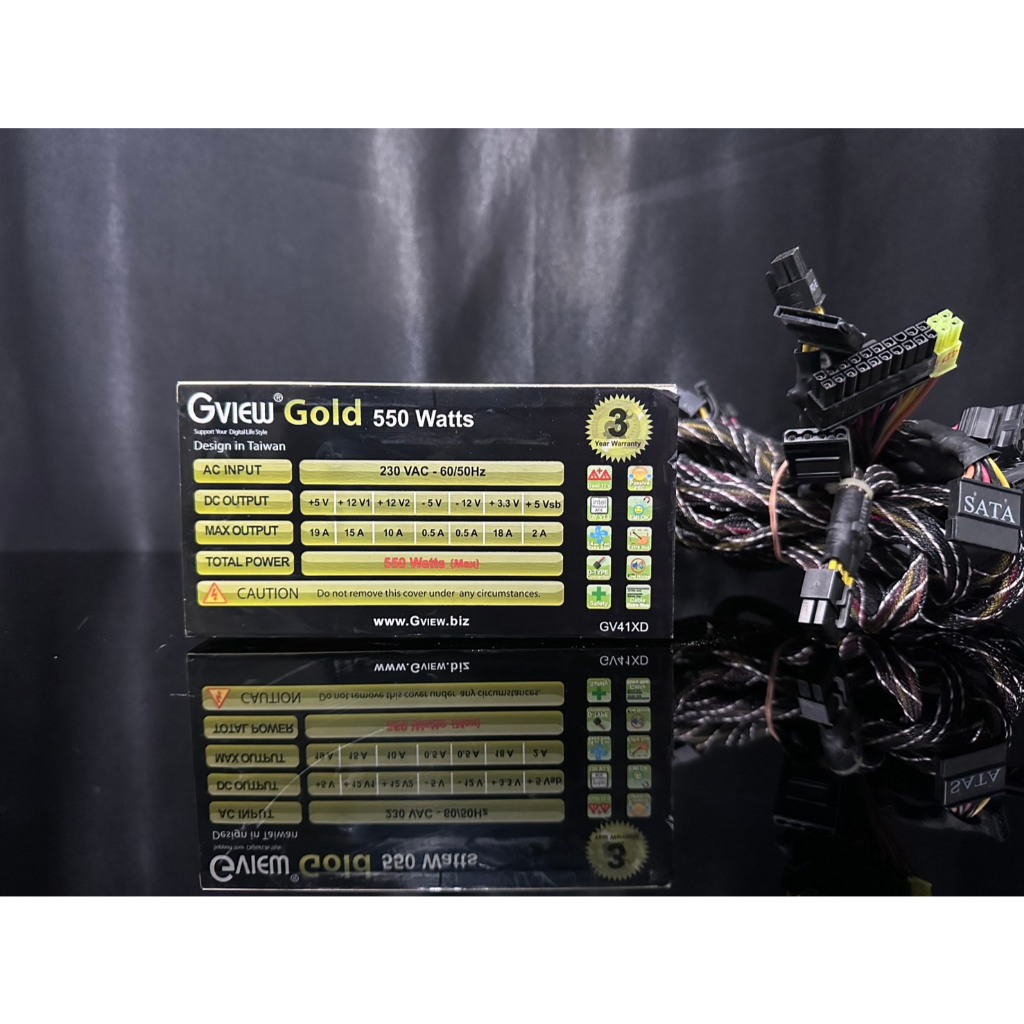 เพาเวอร์ซัพพลาย(power supply) Gview gold 550w  (550w full)