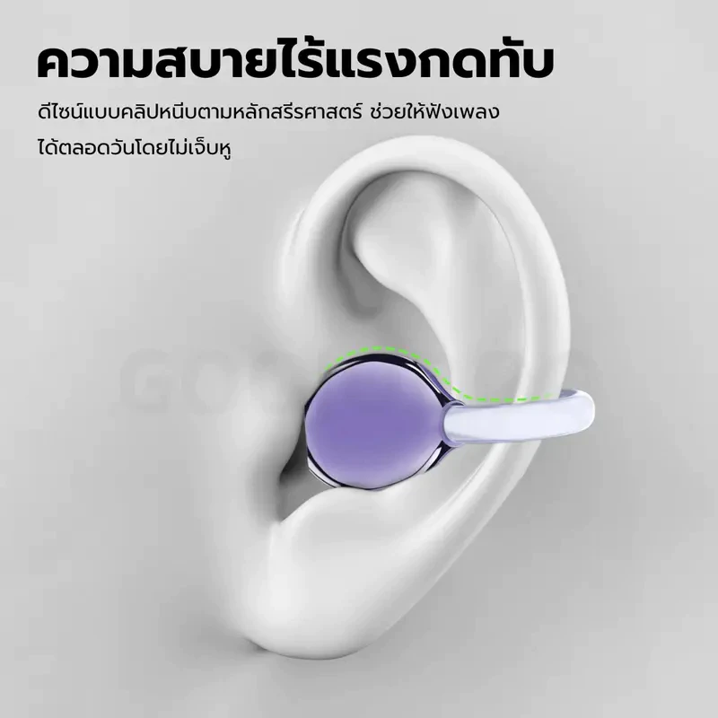 GOOJODOQ J235 หูฟัง Bluetooth 5.3 IPX5 มีไมโครโฟน thumbnail 4