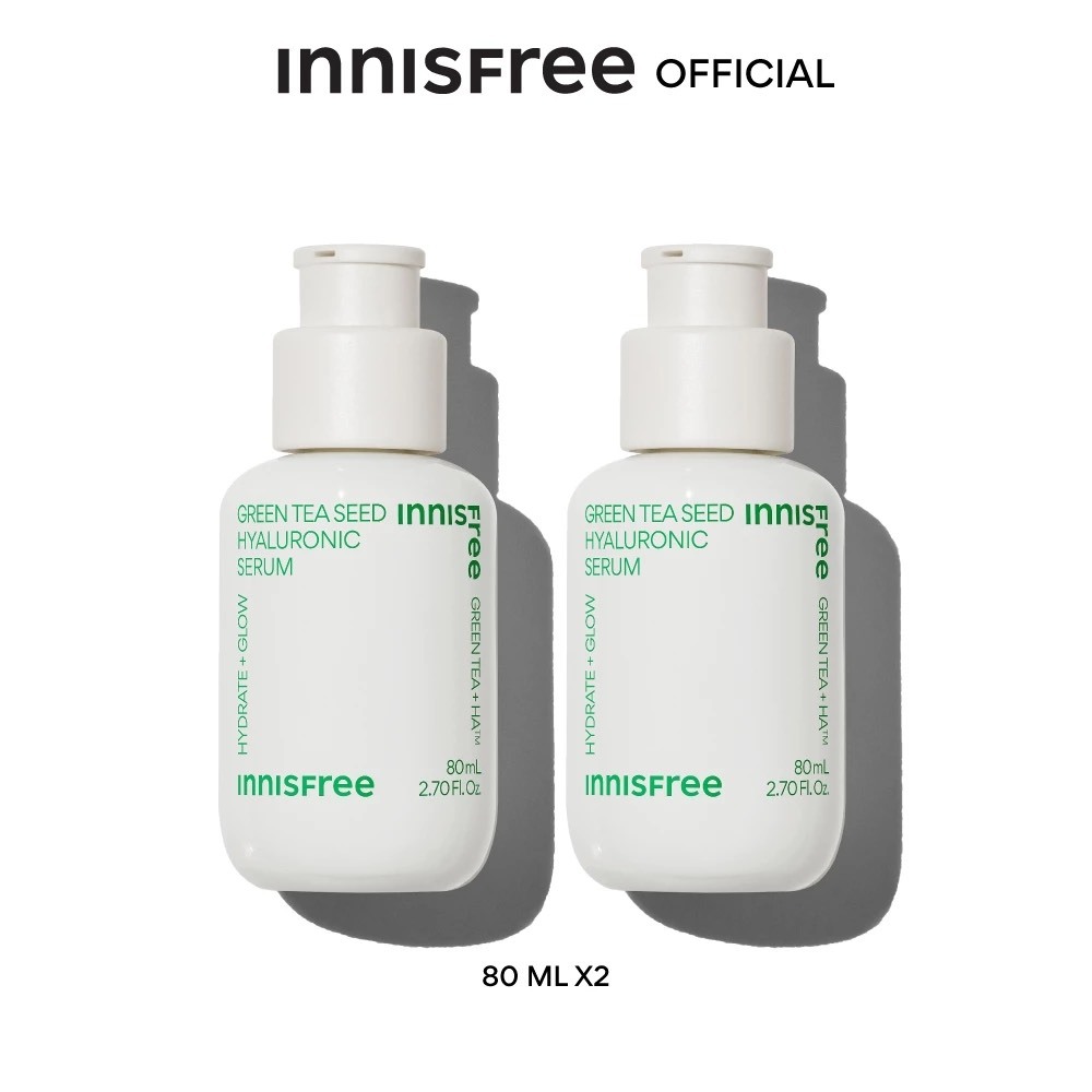[Flash Sale] Innisfree Double Green Tea Seed Serum 80mlx2 อินนิสฟรี เซรั่มชาเขียวเติมความชุ่มชื้น 80มล.x2