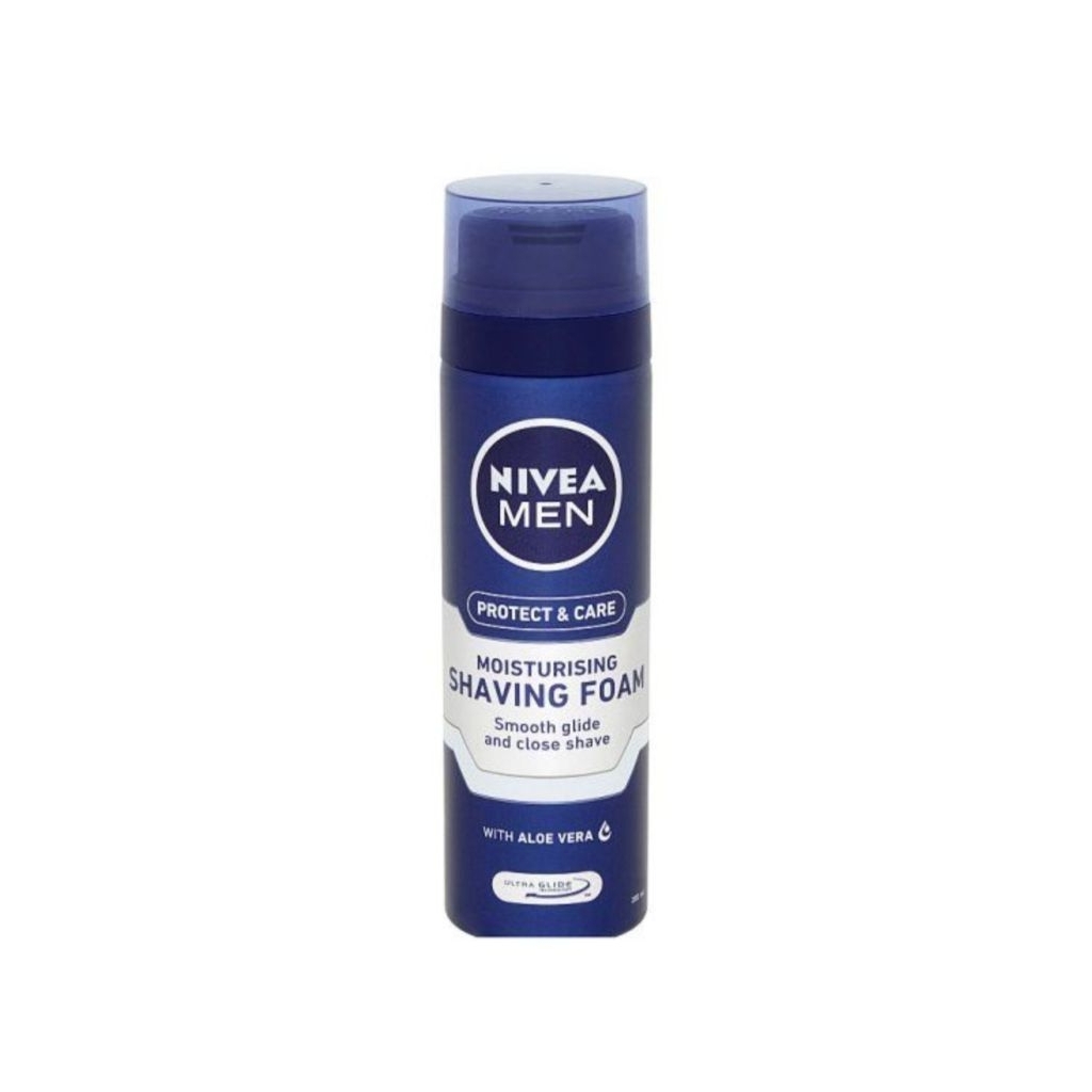 NIVEA FOR MEN SHAVING FOAM 200ML.Nivea Men Protect & Care Moisturising Shaving Foamมีส่วนผสมโปรวิตาม