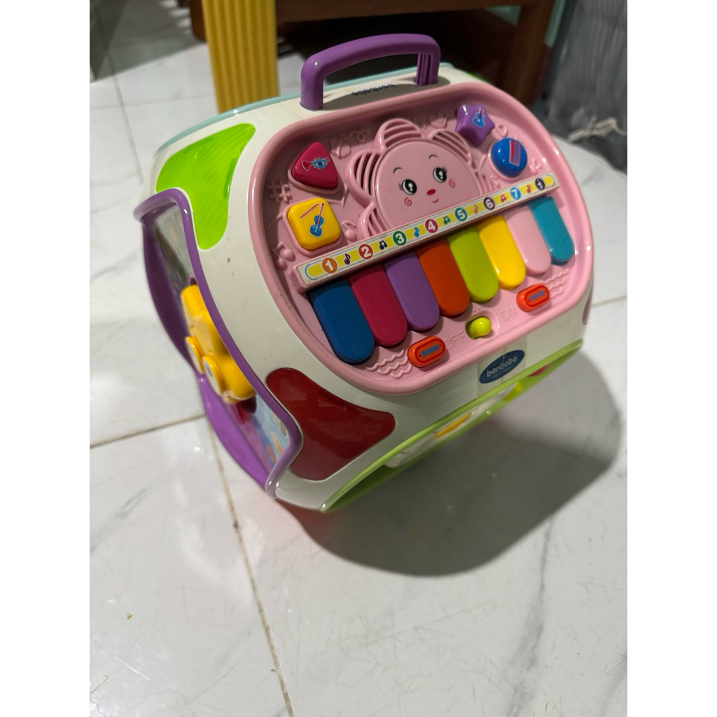 กล่องเล่น 7in1 bonbebe สภาพใช้งาน เสียงติดทุกหน้า