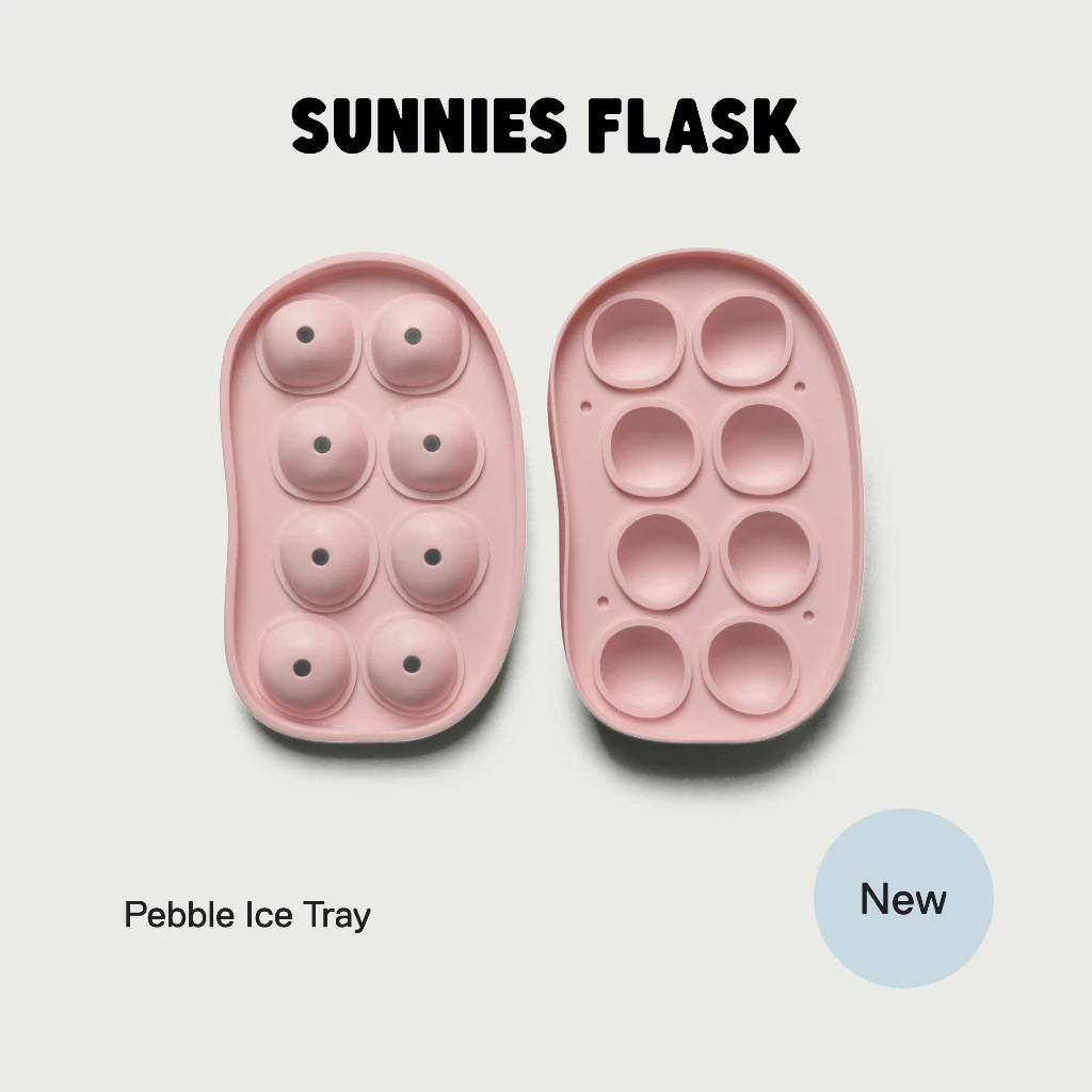 Sunnies Flask Pebble Ice Tray (แม่พิมพ์ทำน้ำแข็งซิลิโคนทรงกลมพร้อมฝาปิด)